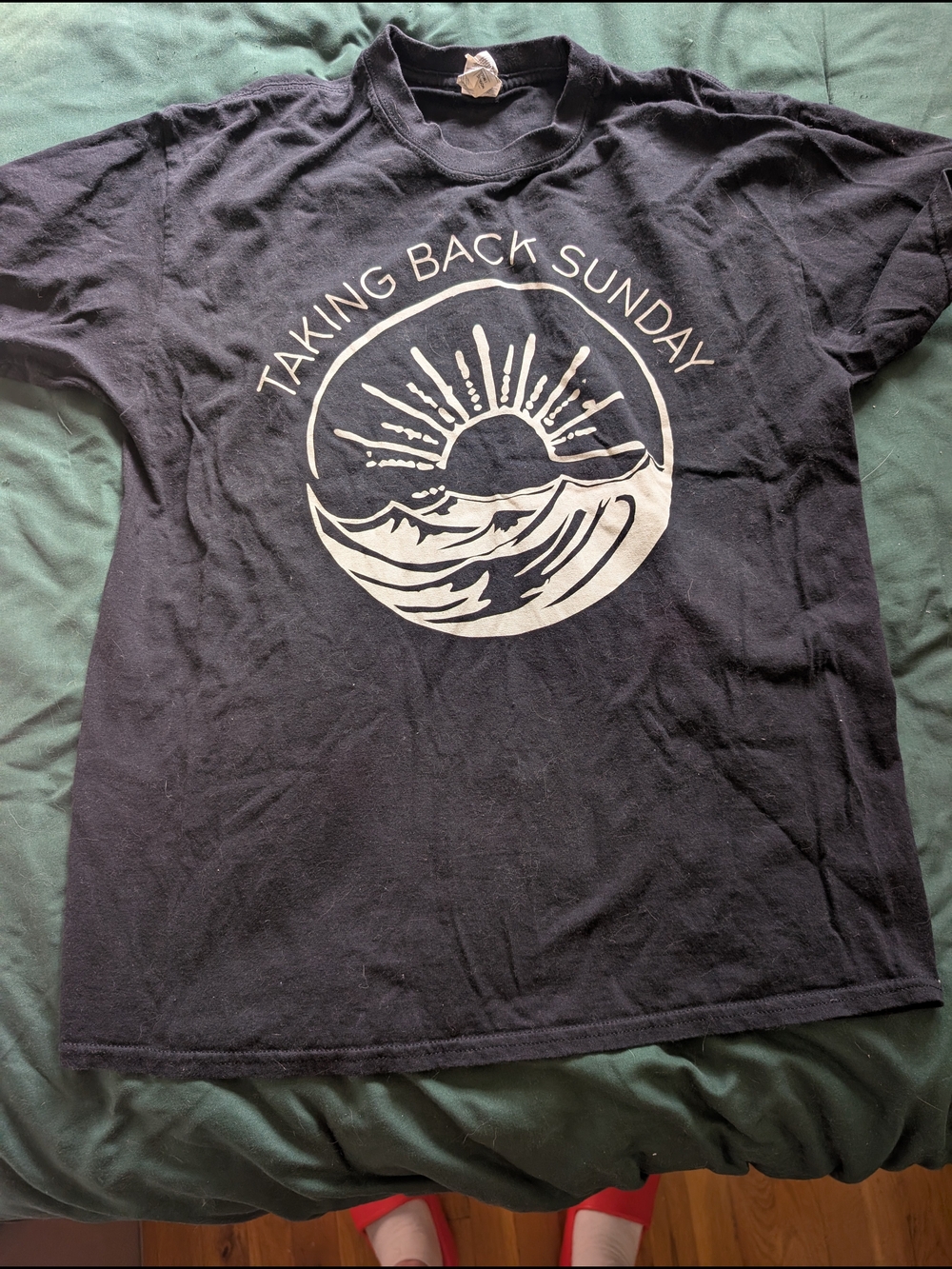 Black Graphic "Taking Back Sunday" Tee - Men's Crew Neck Shirt